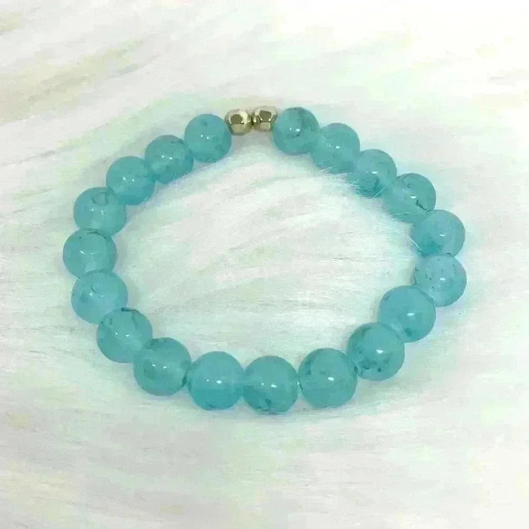 Aqua Caribbean Beaded Bracelet - Picture 4 of 5